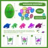 144Pcs Dinosaur Party Favors for 12 Kid, Dino Birthday Party Favors Include Dinosaur Bubble Wands Hatching Eggs Bags Art Kit Silicone Rings Bracelets Stickers for Dinosaur Birthday Party Supplies