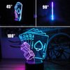 HIPIYA Poker Dice Night Light LED 3D Illusion USB Playing Card Remote Control Lamp Festival Present Birthday Gift for Boy Men Fan Player Kid Party Bedroom Gambling Club Room Decor (Poker)