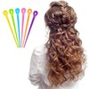 180 Pieces Brush Roller Pick Plastic Roller Pick Hair Curler Roller Pin for Hair Curling Styling Accessories for Christmas Valentine's Day Present (Rose Red, Green, Yellow, Blue, Orange and Purple)