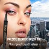 UOG Liquid Eyeliner - Waterproof, Smudge-Proof, Quick-Dry Formula with Precise Slender Brush Tip, Allergy-Free & Long-Lasting Up to 72 Hours. 1.0mL/0.035 Fl oz