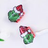2PCS Christmas Hair Claw Clips for Women Girls Red Green Christmas Fun Hair Accessory Xmas Hair Clips Strong Hold Hair Jar Hair Accessory for Christmas Holiday Festive Party Decor