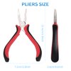 Neitsi Hair Extensions Pliers,1PCS 3 Holes Mini Microlinks Pliers,Hair Extensions Tools,Micro Links Opener and Removal Tool for Micro Nano Rings Beads Extensions or Feather Extensions,Red