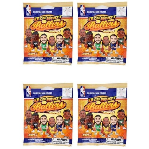 Teenymates Party Animal Big Shot Ballers 2021-22 NBA Series 1 Figures Blind Bags Gift Set Party Bundle - 4 Pack
