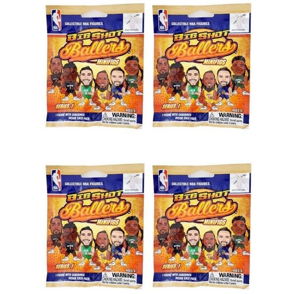Teenymates Party Animal Big Shot Ballers 2021-22 NBA Series 1 Figures Blind Bags Gift Set Party Bundle - 4 Pack