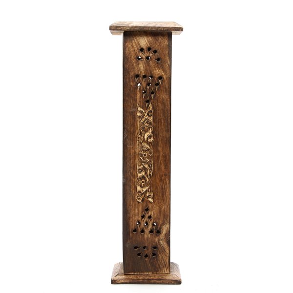 Hosley's Wood Farmhouse Incense Tower with 20 Incense Sticks - 12" High. Ideal Gift for Aromatherapy, Zen, Spa, Vastu, Reiki Chakra Votive Candle Garden Settings. Bulk Buy O4