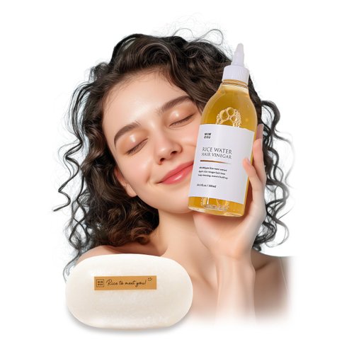 mimosu Rice Water Shampoo and Conditioner Set | Rice Water for Hair Growth Routine Shampoo and Conditioner for Women Hair Loss | Rice Water Shampoo Bar & Apple Cider Vinegar Hair Rinse