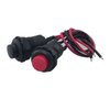 DGBRSM 4pcs Red + Black Small 12mm Latch Switch with Pre-Welded Wire Lock-Free Self-Reset Normally Open Dot Switch