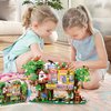 WINGIFT 840 Piece Tree House Building Sets,Girls Creative Forest House Building Blocks Kit,STEM Friends Friendship Tree House with Swing Animals Flowers,Christmas Birthday Gifts for Girl Boy Age 6-12+