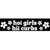 H-TRADINGS Hot Girls Hit Curbs Decal White Glossy Vinyl Sticker 9 X 2 Inches Cars,Windows, Tablet,Skateboard Snowmobiles,Trucks,Vans,Walls,Laptop