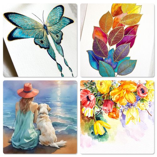 ANYUKE Watercolor Paint Set, 50 Colors Water Colors Paint Adult Set for Beginners and Professionals, Travel Watercolor Set with Carrying Bag, Watercolor Papers and Detail Paint Brushes