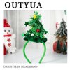 Outyua Christmas Headbands Holiday Headbands Santa Hat Headband Xmas Tree Headband Hair Accessory for Women or Girls (Green)