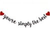 You're Simply the Best Banner, Pre-Strung, No Assembly Required, Black Glitter Paper Party Decorations for Graduation Party Supplies, Letters Black,ABCpartyland