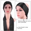 5 Pieces Wig Grip Band Edge Wrap Satin Headbands Non Slip Hair Wraps Silk Scarf Headband for Makeup/Facial/Sport/Yoga (Black)
