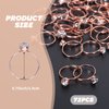 Whaline 72Pcs Diamond Rings, Adjustable Engagement Rings Rose Gold Wedding Decorations for Wedding Table Decorations, Bridal Shower Game and Party Favors