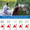 Fishing Lures Making Kit, 231pcs DIY Inline Spinner Bait Making Kit Colorado Spinner Blade Fishing Spoon Rig Treble Hooks Plier Make Your Own Fishing Lures for Bass Trout Walleye