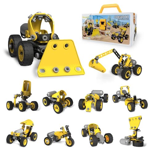 STEM Toys for 5 6 7 8+ Year Old Boy,10 in 1 Electric Building Toys for Kids Ages 4-8 5-7 6-8, Educational Construction Science Kit for Boys 4-6 8-10, Creative Activities Birthday Valentine Idea Gift