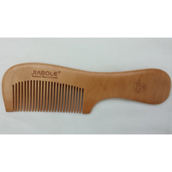 100% Natural Wood Seamless Wooden Comb - 7 Inches, All Natural