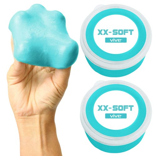 Vive Therapy Putty, Occupational Hand Tools (2 Pack) - Sensory Stress Relief - for Physical Exercise, Finger Pain, Grip Strength, Rehab, Arthritis, Adults, Forearms, Fidgeting, Motor Skills
