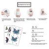 30 Sheets 3D Butterfly Temporary Tattoos for Women and Girls, Muulaii Waterproof Fake Tattoo Stickers, Colorful Butterfly Body Art Temporary Tattoos in Bracelets, Back, Wrist and Arm Bands