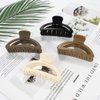 Canitor Hair Clips Set - Neutral Matte Claw Clips for Thin, Medium, and Thick Hair - Cute Semicircle Designs for Women