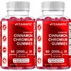 Vitamatic Sugar-Free Chromium Gummies with Ceylon Cinnamon – 2000 mg Equivalent Per Serving (from Extract 83 mg) – Non-GMO, Gluten-Free – 60 Vegan Gummies – 2 Pack