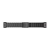 LDFAS Fenix 7X/6X/5X Plus Band, 26mm Titanium Metal Quick Release Easy Fit Watch Strap with Double Button Clasp Compatible for Garmin Fenix 7X Pro/6X Pro/5X Plus/Enduro 2/tactix 7 Bands, Black