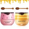 Strawberry & Honey Lip Balm, Vitamin E Lip Masks & Moisturizing Propolis Sleeping Lip Mask, Effective Reduces Lip Lines Prevention Dry and Cracked Lip Scrubs Exfoliator Smoothing Dry Lip Care