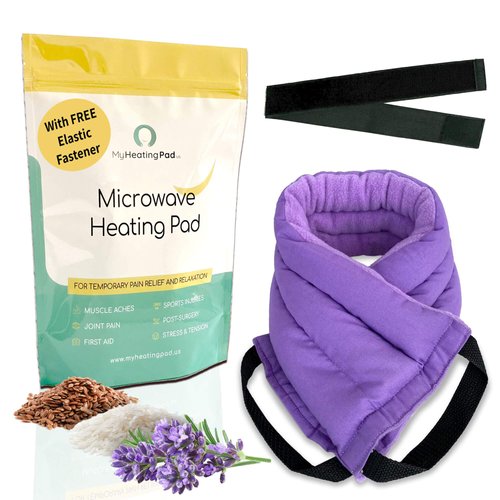 Microwavable Heating Pad for Lower Back, Neck, and Shoulder Pain Relief - Moist Microwave Heating Pad for Muscles and Joints - Microwave Hot Pack Heat Pad for Cramps -1 Heat Pack Purple-Lavender Scent