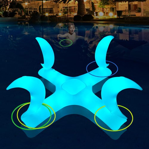 Pool Toys for Kids Adult, Solar Inflatable Crescent Moon Pool Ring Toss Game for Indoor Outdoor Water Play, Cool Family Party Gift Summer Swimming Pool Toy for 4-8-12 Year Old Boys Girls Teens