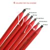 5pcs Eyebrow Pencil Waterproof Permanent Makeup Pencil Eyebrow Mapping Pencil Pull Cord Peel-off Eyebrows Tattoo Makeup Cosmetics Eyebrow Pencil (Red Paper-Deep Brown Core)