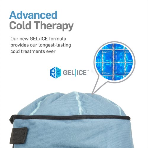 NatraCure Migraine Relief Cooling Gel Ice Cap – Reusable Comfort Cap for Headaches Hat Ice Pack Cold Cap to Soothe The Scalp - Cold Therapy Head Wrap Ice Beanie