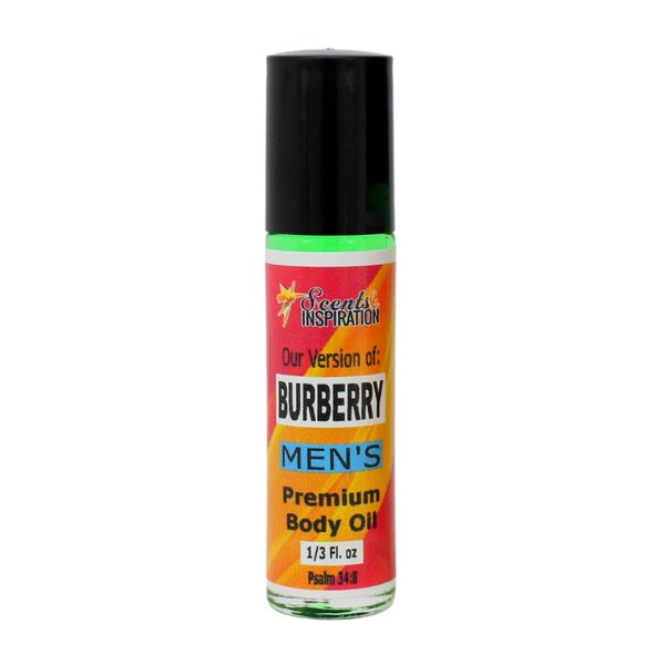 Scents & Inspiration Roll-On Fragrance Oil - Our Version of Burberry for Men | Long Lasting & Alcohol-Free | Travel Size | Men's Fragrance Oil | 1/3 Fl. Oz