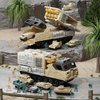 FANELEQU Military Armored Vehicle Toy Set, Army Men and Mini Army Toy Vehicles Trucks, Tank, Helicopter, Missile Launche Playset for Birthday Party Favors, Gift for Kids Boys