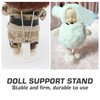 STOBOK White Doll Stand Suppprt: 4pcs Doll Display Holder Action Figures Stand Doll Bracket Doll Rack Doll Accessories, Portable Teddy Bear Stand 15CM