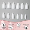 LoveOurHome 240pc Almond Press on Nails Short Fake Nails White Glue on Nails Short Almond Nails Press ons Acrylic Nail Full Cover Artificial Fingernail XS Stiletto False Nail with Adhesive Tabs