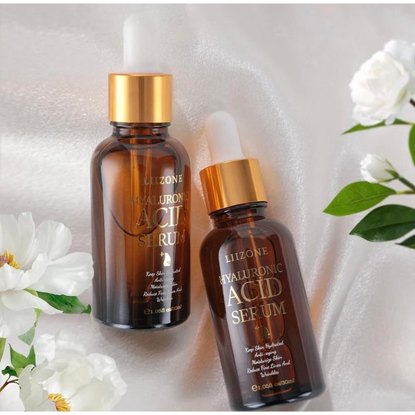 LIIZONE Hyaluronic Acid Serum,Anti-Aging Serum for Fine Lines and Wrinkles, Hydrating Serum to Plump and Repair Dry Skin, Safe on Sensitive Skin