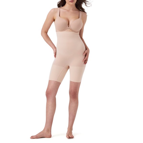 SPANX Shapewear for Women Tummy Control High-Waisted Power Short Soft Nude 1X