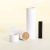 2.5 OZ White Kraft Paperboard Deodorant/Cosmetic/Lotion/Lip Balm Tubes (100)
