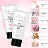 Makartt Poly Nail Gel Set White Pink Colors 2PCs 50ML Gel Builder for French Design Nail Extension Natural-Looking Nail Strengthener 3D Diy Hard Gel Manicures Home Salon