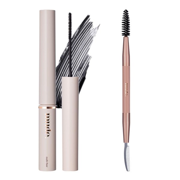 mude Inspire Skinny Curling & Multi-Fixer Clear Black and Lash Comb Set Volumizing Curling Mascara for Dramatic Lashes Smudge-Proof Water-Proof Stays on All Day