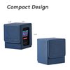 Mage Tech Commander Deck Box Lite - Card Display with Snap Card Holder & Removable Cover, Fits 100+ Single-Sleeved Cards, Ideal for MTG, PTCG, OPCG, SWU & More (Blue)