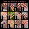 BOMOQING 288PCS Nail Dual Forms for Poly Extension Gel, Acrylic Full Cover False Nail Tips, 12 Styles 12 Sizes Scale for Manicure Extension, Gel Nail Mold Kit for Nail Art Design Salon