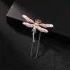 Leadigol 4 PCS Vintage Dragonfly Hair Clips, U Shaped Dragonfly Hair Pins Bridal Wedding Hair Pin Hair Ornament Headdress Hair Jewelry for Women Wedding Party
