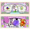 10 It's A Girl Million Dollar Baby Bills with Bonus “Thanks a Million” Gift Card Set