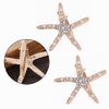 3Pcs Pearl Starfish Rhinestones Hair Clips Hair Barrette Headwear Bobby Pin Hairpin Headwear Bang Clamps Bridal Flower Girl Accessories for Women Girls