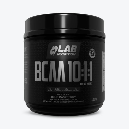 Lab Nutrition BCAA 10:1:1 New Modern Amino Matrix, High Concentration of Leucine, Amino Acids, 1.39 Lbs, 60 Servings Blue Rasberry Flavored.