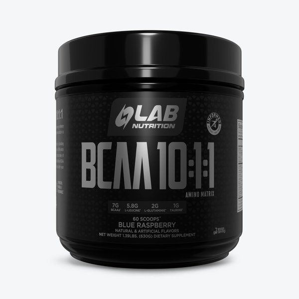 Lab Nutrition BCAA 10:1:1 New Modern Amino Matrix, High Concentration of Leucine, Amino Acids, 1.39 Lbs, 60 Servings Blue Rasberry Flavored.