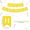 Waenerec Yellow Birthday Banner Sign Happy Birthday Bunting Banner Garland for Kids Girl Woman Birthday Tea Party Decorations Bunting Flag Birthday Party Supplies