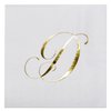 Gift Boutique 100 Gold Monogram Cocktail Napkins Letter D Disposable Paper Pack Elegant Metallic Golden Foil Hand Napkin for Powder Room Wedding Holiday Birthday Party Baby Shower Decorative Towels