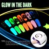 YOKE FELLOW Glow in the Dark Gel Nail Polish, 10ML Soak Off UV Glows Luminous Effect Gel Polish Fluorescent Bright Purple for Salon or DIY At Home